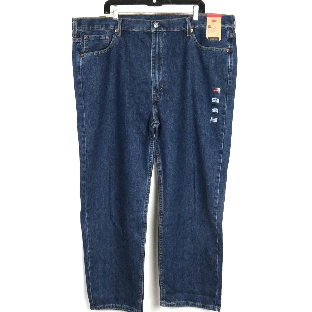 NEW! Levi's 550 Relaxed Fit 100% Cotton Medium Wash Jeans Men's‎ 46 X 29 NWT!